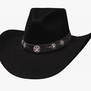 Bullhide Black Cowboy Hat with Silver Star Accents